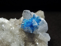 Cavansite With Stilbite  ( 3 X 3 X 2.5 Cm ) Wagholi Quarries - Poona -  India - Minéraux