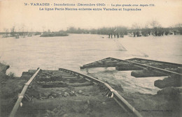 Varades * Inondations Décembre 1910 * Ligne Chemin De Fer Paris Nantes Enlevée Entre Varades Et Ingrandes * Crue - Varades