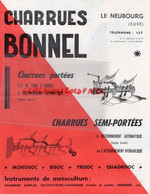 27- LE NEUBOURG- RARE PROSPECTUS PUBLICITE CHARRUE CHARRUES BONNEL-MOTOCULTURE AGRICULTURE-TRACTEUR - Agricultura