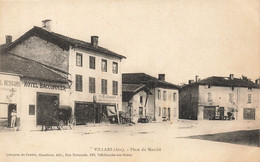 Villars * Place Du Marché * Hôtel BACCONNIER * Commerce JANDET * Villageois - Villars-les-Dombes