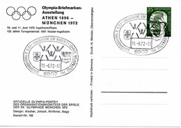 57242 - Bund - 1972 - 25Pfg Heinemann PGAAnsKte "Olympia 1972" SoStpl INGELHEIM - ... IM OLYMPIA-JAHR - Verano 1972: Munich