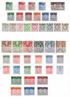 GREAT BRITAIN KING EDWARD VIII + GEORGE VI FINE USED COLLECTION OF SETS ON A DOUBLE-SIDED STOCK SHEET Cat £154+ - Sammlungen