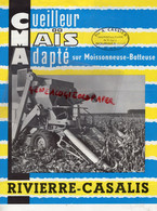 45-ORLEANS- PROSPECTUS PUBLICITE RIVIERE CASALIS-CUEILLEUR MAIS TRACTEUR-AGRICULTURE- ETS A. CASSIER BOURGES MOTOCULTURE - Landwirtschaft