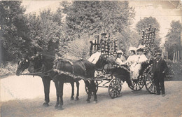 31-BAGNIERES-DE-LUCHON- CARTE-PHOTO- ATTELAGE FLEURI (FÊTES ) - Luchon