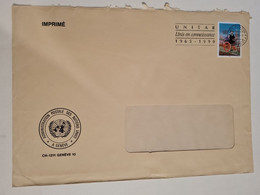 Lettre NATIONS UNIES GENEVE UNITAR Unis En Connaissance 1990 - Covers & Documents