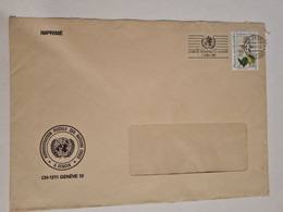 Lettre NATIONS UNIES GENEVE Journée De La Sante 1991 Plantes Médicinales - Storia Postale