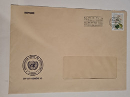 Lettre NATIONS UNIES GENEVE UNRWA 1990 Au Service Des Refugie De Palestine - Covers & Documents