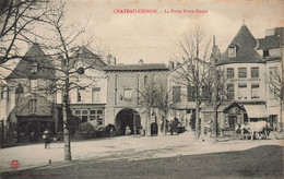 Château Chinon * Place Et La Porte Notre Dame * Balance Bascule Poids Public * Attelage De Boeufs - Chateau Chinon