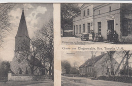 Gruss Aus Ringenwalde - Postagentur Und Restauration Von Otto Rettschlag - Försterei - Kirche - Kreis Templin - Templin
