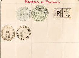 VINTAGE POSTMARKS COLLECTION IN A LINCOLN ALBUM With Largely 19th Century Pieces, Stationery Cut Outs Etc, Displaying Ma - Andere & Zonder Classificatie