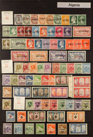 ALGERIA 1924-56 Mint Collection Incl. 1924-25 Overprinted Set, 1926 Set Incl. 5fr Vertical Pair With Lower Stamp Cut Tre - Altri & Non Classificati