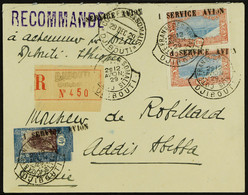 SOMALI COAST 1929 (29 Dec) FIRST OFFICIAL AIRMAIL FLIGHT From Djibouti To Addis Ababa. Registered Cover Bearing 1915-33  - Sonstige & Ohne Zuordnung