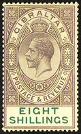 1921-27 8s. Dull Purple And Green, SG 101, Fine Mint. Cat. Â£325. - Gibraltar