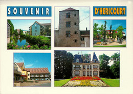 70 , Cpm  Souvenir D'HERICOURT , Les Rives De La Lizaine , La Tour Du Chateau , La Place De L'Europe , ..   (30472.F) - Héricourt