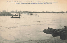 Varades * Inondations Décembre 1910 * Ligne Chemin De Fer Paris Nantes Enlevée * Crue Catastrophe - Varades