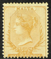 1860-63 Â½d Buff, No Watermark, SG 3, Mint With Large Part Gum, Signed Diena, And With Royal Certificate (1969) Stating  - Malta (...-1964)