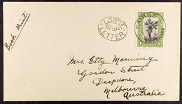 1934 (June) Envelope To Melbourne, Bearing Pictorial 1d Tied Cairns Cds, And Alongside A Fine Upright Oval 'LOOSE SHIP L - Papua New Guinea