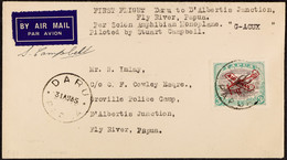 AIRMAIL 1935 (31st August) Daru To Oroville Police Camp Cover (Eustis P88), Signed By The Pilot S. Campbell, Fine. - Papua New Guinea