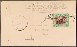 AIRMAIL 1935 (27th November) Oriville Police Camp To Port Moresby Via Daru (Eustis P95), With Air 3d Signed Cecil F. Cow - Papua New Guinea