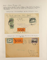 1929 UNION AIRWAYS FLIGHT COVERS. (26 Aug) Cape Town - Port Elizabeth - Durban First Flight Cover, Plus Three (29 Aug) F - Unclassified