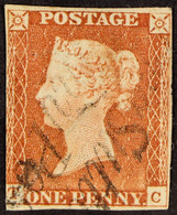 1841 1d Red-brown Plate 59 Imperf Cancelled By Part 'LONG SUTTON / PENNY POST' (not Listed In Danzig), Small Faults, Spe - Other & Unclassified