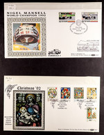 ISLE OF MAN Benham 1990-96 Covers, Between ML29-61, Incl. Alternate Cancels. (48 Covers) - Other & Unclassified