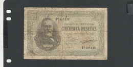 ESPAGNE - Billet 50 Pesetas 1940 B/VG Pick-117 - 50 Pesetas