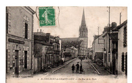 Saint Philibert De Grand Lieu - La Rue De La Poste   - CPA  °J - Saint-Philbert-de-Grand-Lieu