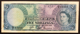 Figi Fiji 5 Shillings 1962 Pick#51c Belbb Lotto 3714 - Fiji
