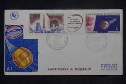 SAINT PIERRE & MIQUELON - Enveloppe FDC En 1966 - Fusée Diamant Et Satellite A1 -  L 141606 - FDC