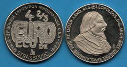 STRASBOURG 1 Entrée 4 2/3 EURO-ECU 21ème Bourse Numismatique 31 MARS 1996 ALSACE / ELSASS - Privatentwürfe