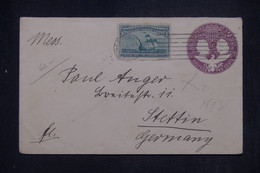 ETATS UNIS - Entier Postal + Complément De New York Pour L'Allemagne En 1893  -  L 141616 - ...-1900