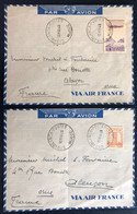 Maroc 2 Enveloppes Pour La France 1946 - (B4643) - Brieven En Documenten