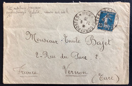 France N°140 Sur Enveloppe TAD TRESOR ET POSTES 506 (Constantinople) 12.8.1920 - (B4646) - 1877-1920: Semi-Moderne