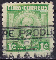 Cuba YT 402 Mi 410 Année 1954 (Used °) José Marti - Gebruikt