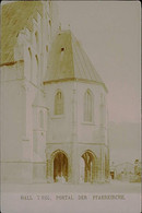 AUSTRIA - HALL IN TIROL - PORTAL DER PFARRKIRCHE - RPPC POSTCARD - PHOTO A. STOCKHAMMER 1890s  (16116) - Hall In Tirol