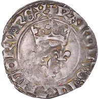 Monnaie, France, Charles VI, Gros Dit "Florette", Paris, TTB, Argent - 1380-1422 Karl VI. Der Vielgeliebte