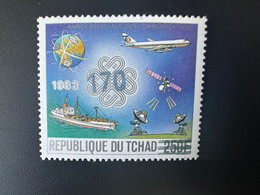 Tchad Chad Tschad 1987 / 1988 Mi. 1147 Surchargé Overprint Année Mondiale Des Communications Avion Airplane Flugzeug - Aviones