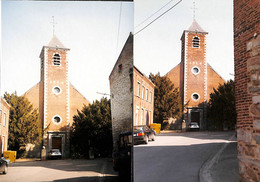 Waudrez - Lot De 2 Photos  / Eglise - Binche