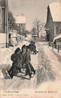SUISSE - S11757 - L'hiver Au Village - Dorfstudie Zur Winterszeit - Enfants Faisant De La Luge - L5 - Au