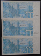 ALGERIA , P 134 , 100 Dinars , 1982 , 3 X UNC Neuf - Algérie