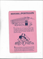 Buvard Ancien Vins Du Postillon  Histoire Du Postillon' (7-8 ) Fond Rose - V