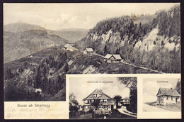 1911 Gelaufene AK: Gruss Ab Strahlegg, Wirtschaft Alpenrösli Und Schulhaus. Mit Handstempel. Leicht Fleckig - Egg
