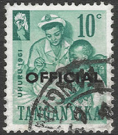 Tanganyika. 1961 Official. 10c Used. SG O2 - Tanganyika (...-1932)