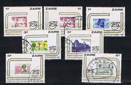 Congo Kinshasa 1980: 7 Ex Michel 673-688 Used, Gestempelt, Oblitéré - Usati