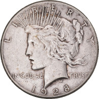 Monnaie, États-Unis, Peace Dollar, Dollar, 1928, U.S. Mint, Philadelphie, TTB - 1921-1935: Peace (Paix)