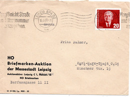 57292 - DDR - 1961 - 20Pfg Pieck EF A Bf LEIPZIG -> Karl-Murx-Stadt - Storia Postale