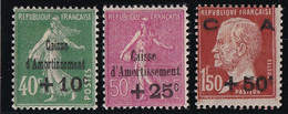 France N°253/255 - Neuf * Avec Charnière - TB - Ungebraucht