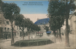 25 MONTBELIARD /  Statue Denfert Rochereau / CARTE COULEUR - Montbéliard