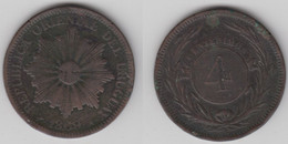 URUGUAY 4 CENTESIMOS 1869 - Uruguay